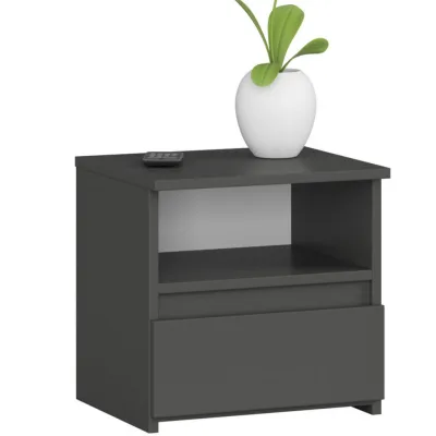 Akord Nachtschrank Grau 40x40x35 cm