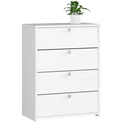 Akord Schuhschrank Weiß 66x85x36 cm