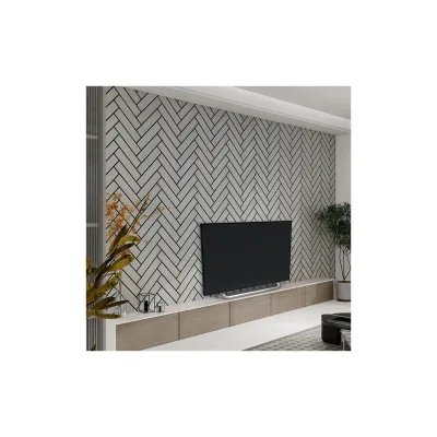 Akustikpaneel Fischgrätenoptik VEGA Grey Oak 6er Set - 80 x 40 cm