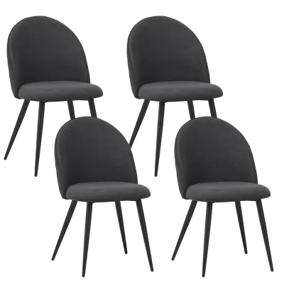 Albatros Esszimmerstühle mit Stoff-Bezug Capo Anthrazit - Stoff Stilvolles Vintage Design, Stoff-Bezug, SGS geprüfter Polsterstuhl - Moderner Küchenstuhl, Stuhl Esszimmer oder Esstisch Stuhl