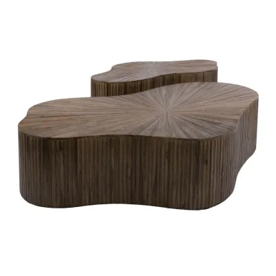 alesvelt Couchtisch-Set Braun 73x31x68 cm