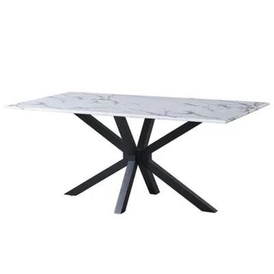 alesvelt Esstisch Schwarz 100x76x180 cm