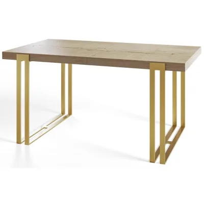 Alpi-Möbel Esszimmertisch Natur, Gold 90x77x200 cm
