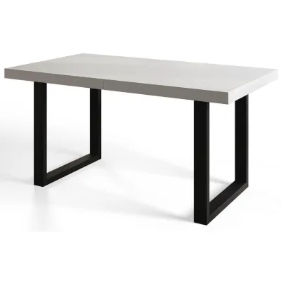 Alpi-Möbel Industrieller Weiß, Schwarz 80x77x140 cm