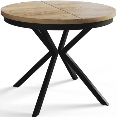 Alpi-Möbel Runder Braun, Schwarz 120x76x120 cm