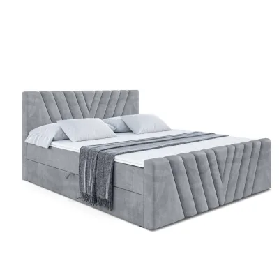 Altdecor Boxbett Grau 200x200 cm