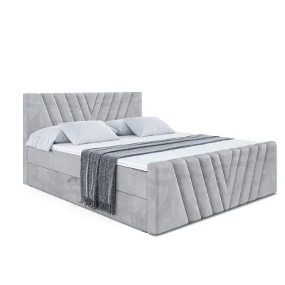 Altdecor Boxbett Hellgrau 120x200 cm