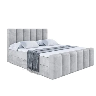 Altdecor Boxbett Hellgrau 140x200 cm