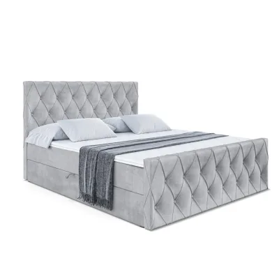 Altdecor Boxbett Hellgrau 160x200 cm