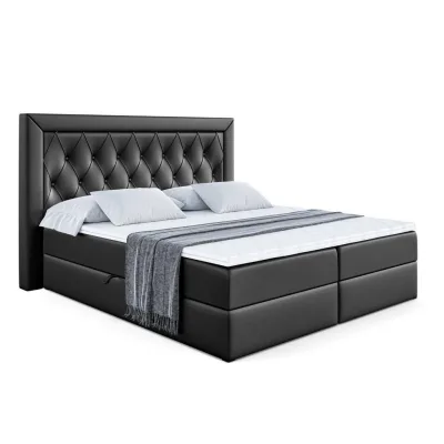 Altdecor Boxbett Schwarz Hochglanz 120x200 cm