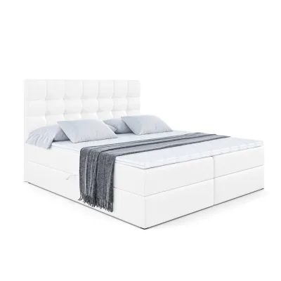 Altdecor Boxbett Weiß Hochglanz 200x200 cm