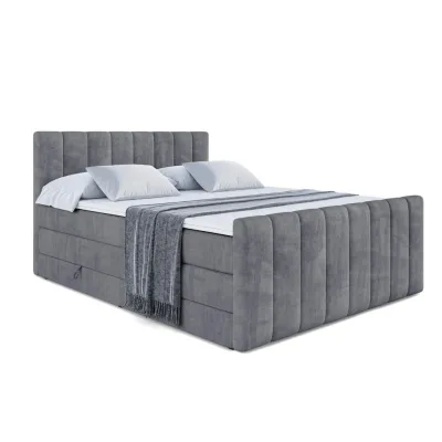 Altdecor Boxspringbett Anthrazit 200x200 cm