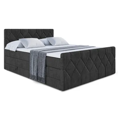 Altdecor Boxspringbett Schwarz 160x200 cm