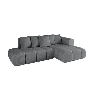 Altdecor Ecksofa Dunkelgrau 280x185 cm