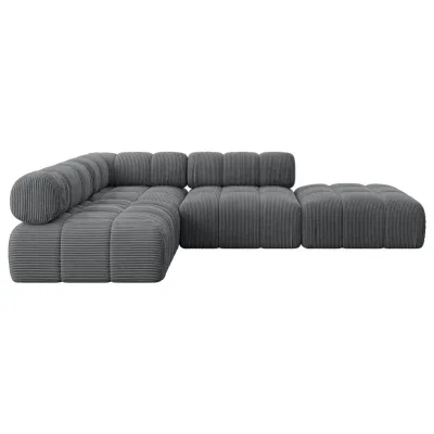 Altdecor Ecksofa Dunkelgrau 285x190 cm