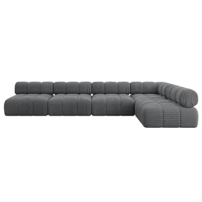 Altdecor Ecksofa Dunkelgrau 380x190 cm