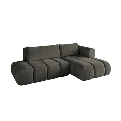 Altdecor Ecksofa Schwarz 280x185 cm