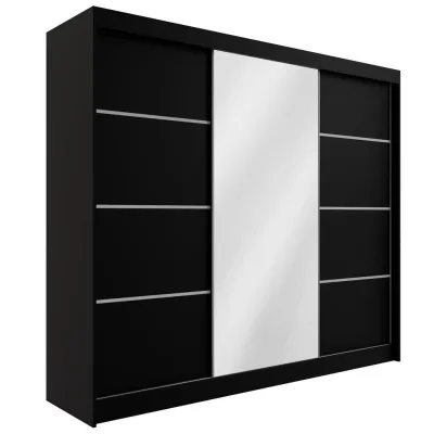 Altdecor Kleiderschrank Schwarz 250x215x61 cm