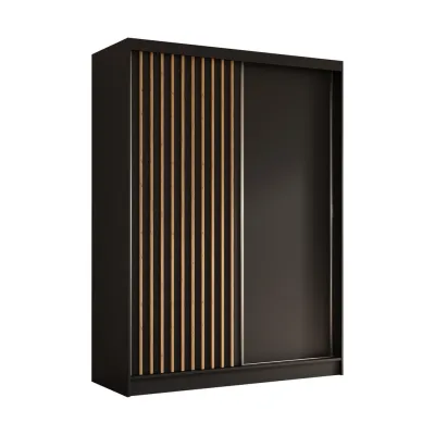 Altdecor Kleiderschrank Schwarz, Eiche Artisan 160x216x61 cm