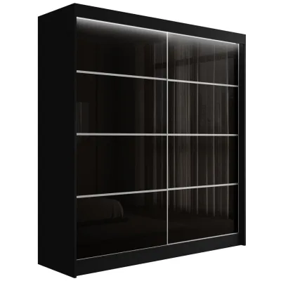 Altdecor Kleiderschrank Schwarz, Weiß 200x215x61 cm