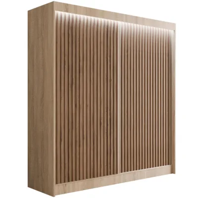 Altdecor Kleiderschrank Sonoma Eiche, Sonoma Eiche, Eiche Wotan 200x215x61 cm