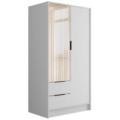 Altdecor Kleiderschrank Weiß 102x200x51 cm