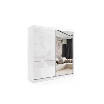 Altdecor Kleiderschrank Weiß 200x216x61 cm