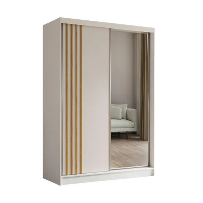 Altdecor Kleiderschrank Weiß, Eiche Artisan 150x216x61 cm