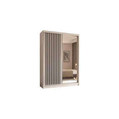Altdecor Kleiderschrank Weiß, Schwarz 150x216x61 cm
