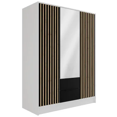 Altdecor Kleiderschrank Weiß, Schwarz, Eiche Artisan 150x200x51 cm