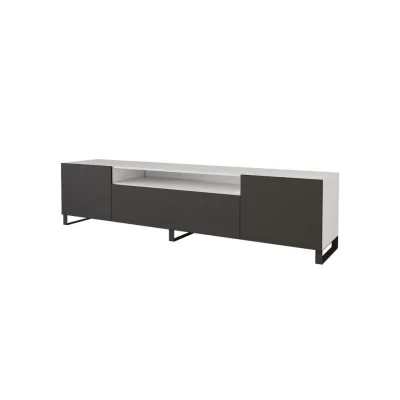 Altdecor Lowboard Weiß, Anthrazit 200x53x41 cm