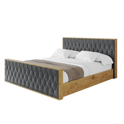 Altdecor Polsterbett Anthrazit 140x200 cm