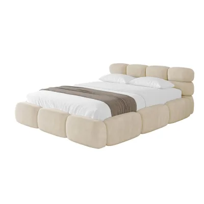 Altdecor Polsterbett Beige 200x200 cm