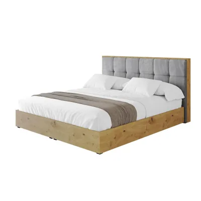 Altdecor Polsterbett Grau 140x200 cm