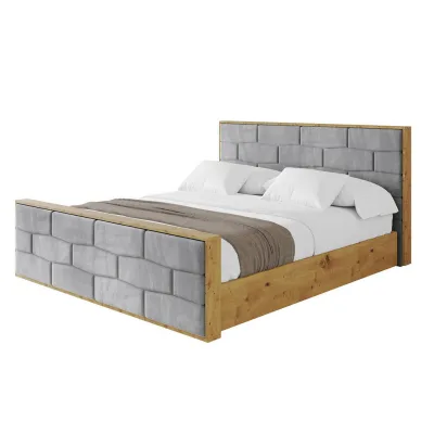 Altdecor Polsterbett Grau 180x200 cm
