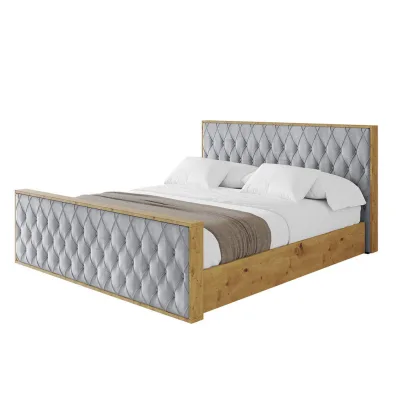 Altdecor Polsterbett Hellgrau 140x200 cm