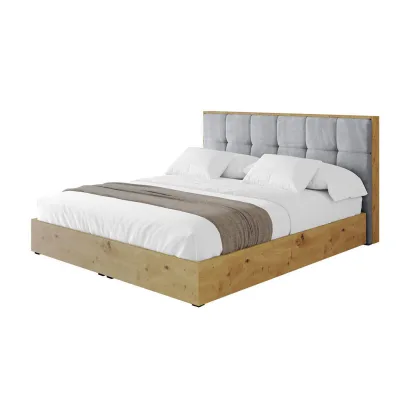 Altdecor Polsterbett Hellgrau 180x200 cm