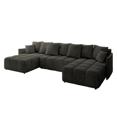 Altdecor Wohnlandschaft Schwarz 350x68x190 cm