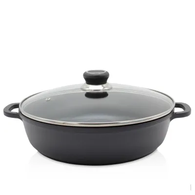 Servierpfanne rd mit Glasdeckel 28 cm Delta