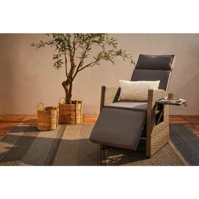 Ambia Garden Garten-Relaxsessel Grau 57x73x105 cm