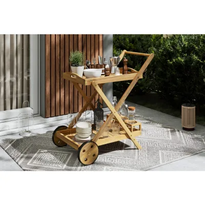 Ambia Garden Garten-Servierwagen Akazie 85x90x53 cm