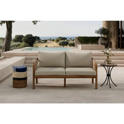 Ambia Garden Gartenbank Akazie, Beige 152x69x79.5 cm