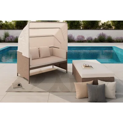 Ambia Garden Gartenmuschel Beige 126x143x149 cm