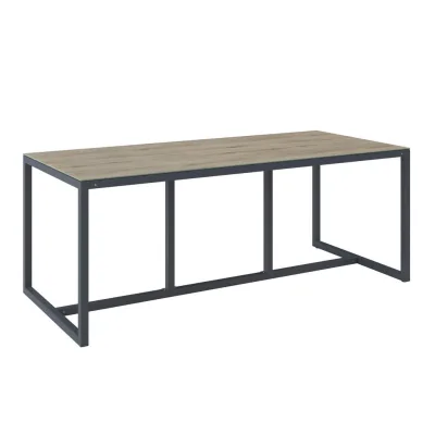 Ambia Garden Gartentisch Eiche-Optik Anthrazit, Eiche 90x76x200 cm