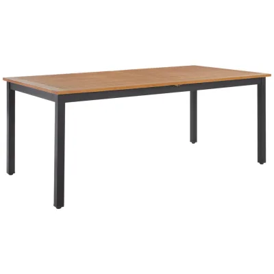 Ambia Garden Gartentisch MIT Auszug Schwarz, Teak 100x75x180-240 cm