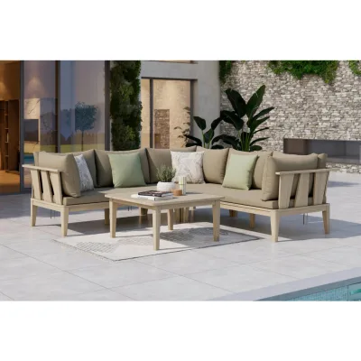 Ambia Garden Loungegarnitur Akazie, Teak 223x223 cm