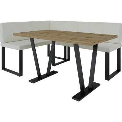 AN Furniture Store Eckbankgruppe Beige 142x87x196 cm