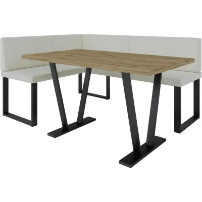AN Furniture Store Eckbankgruppe Beige 168x87x128 cm