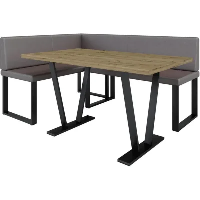 AN Furniture Store Eckbankgruppe Braun 142x87x196 cm