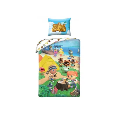 Animal Crossing Bettwäsche 140 × 200 cm Baumwolle Bettbezug